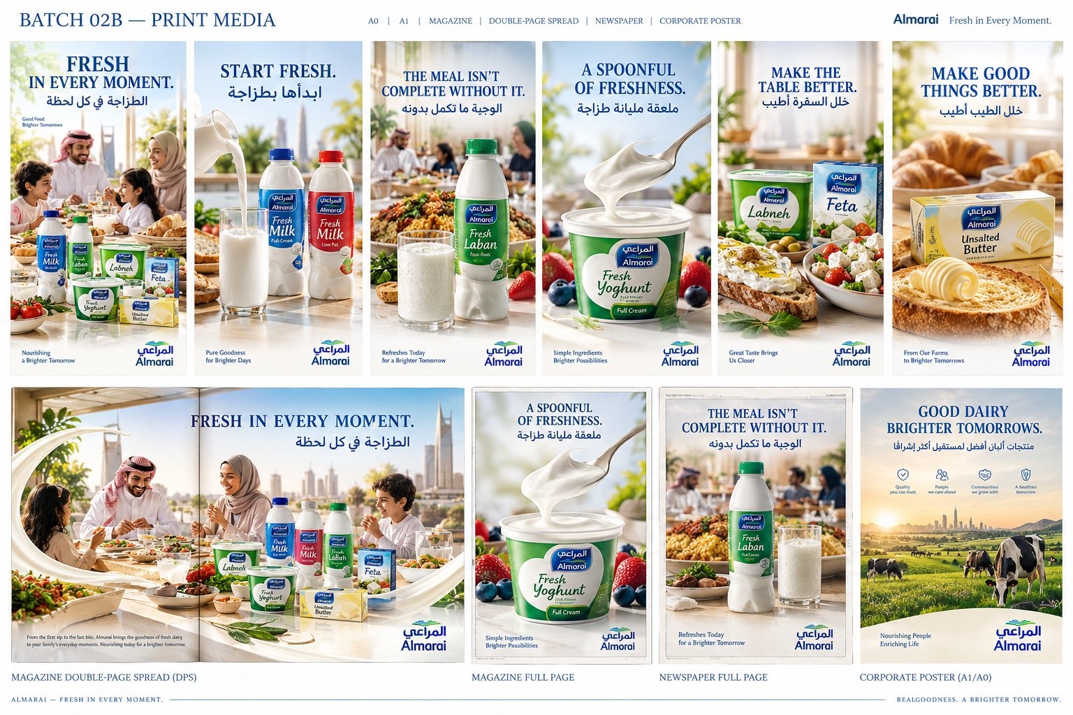 Almarai — Print campaign system — collection A