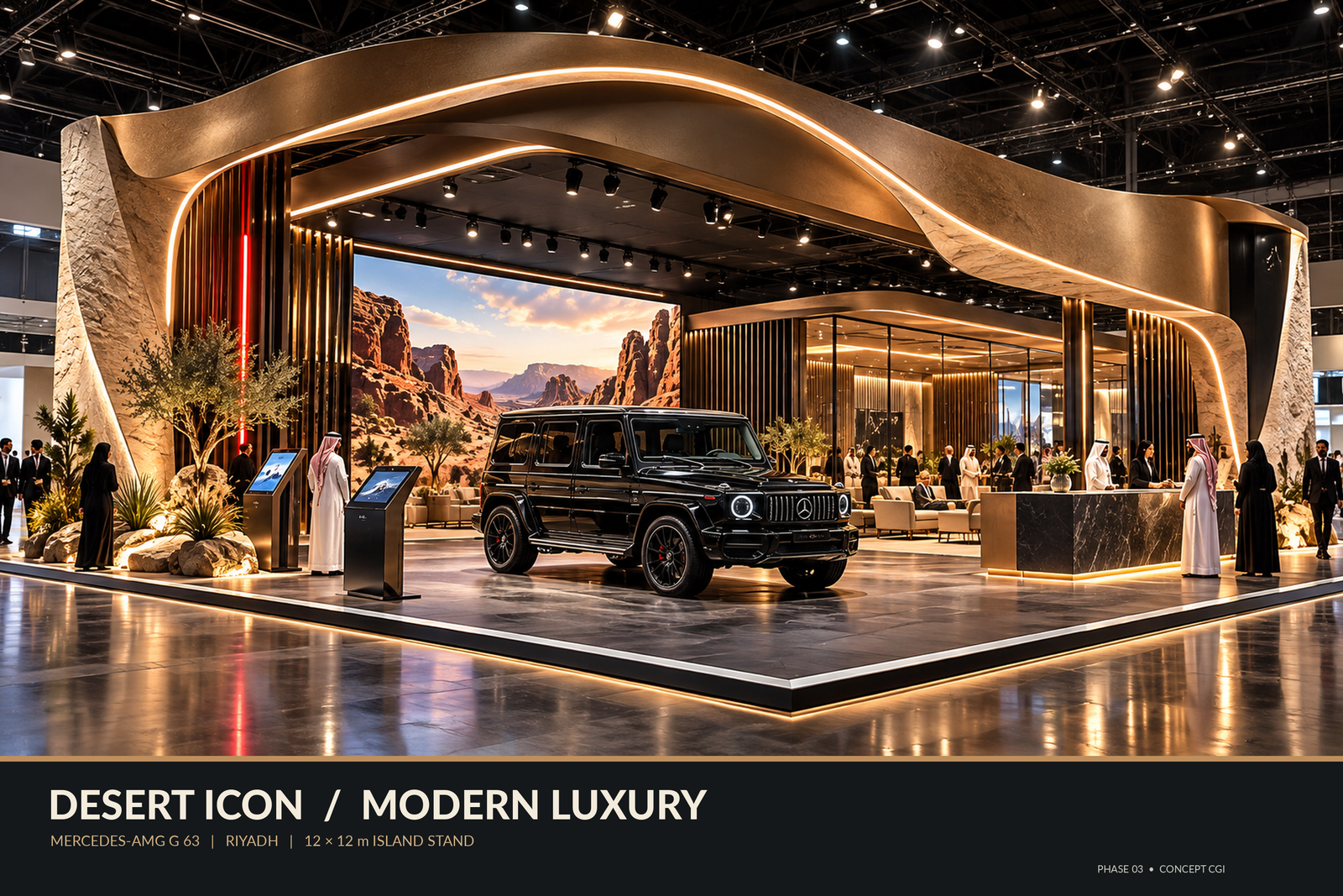 Mercedes-AMG G 63 Desert Icon Meets Modern Luxury exhibition concept in Riyadh