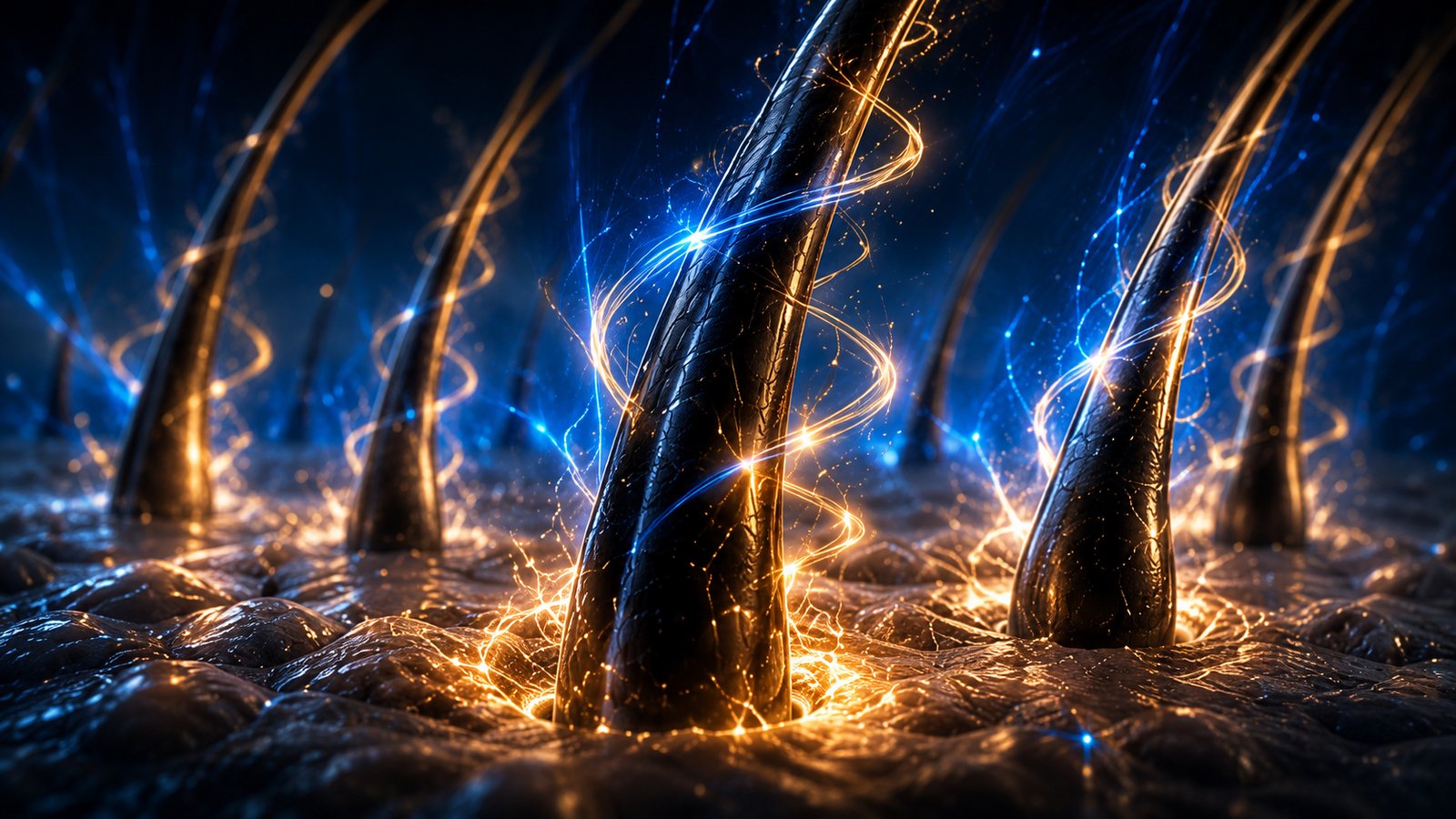 Blue and gold energy