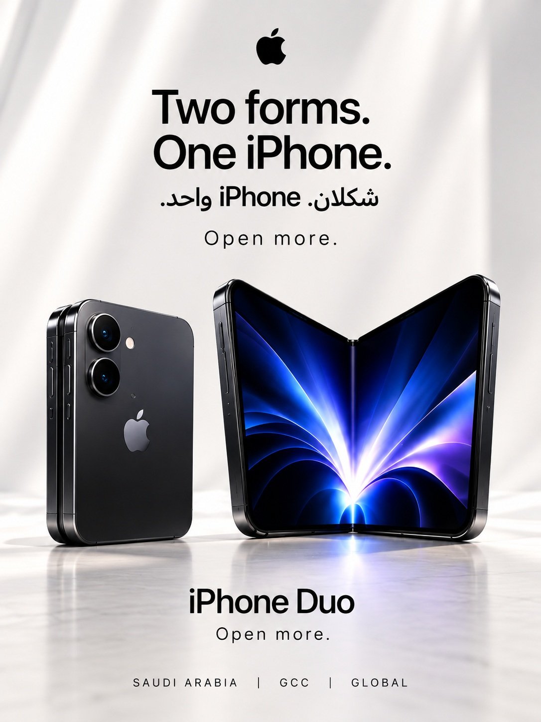 Two forms. One iPhone — concept poster