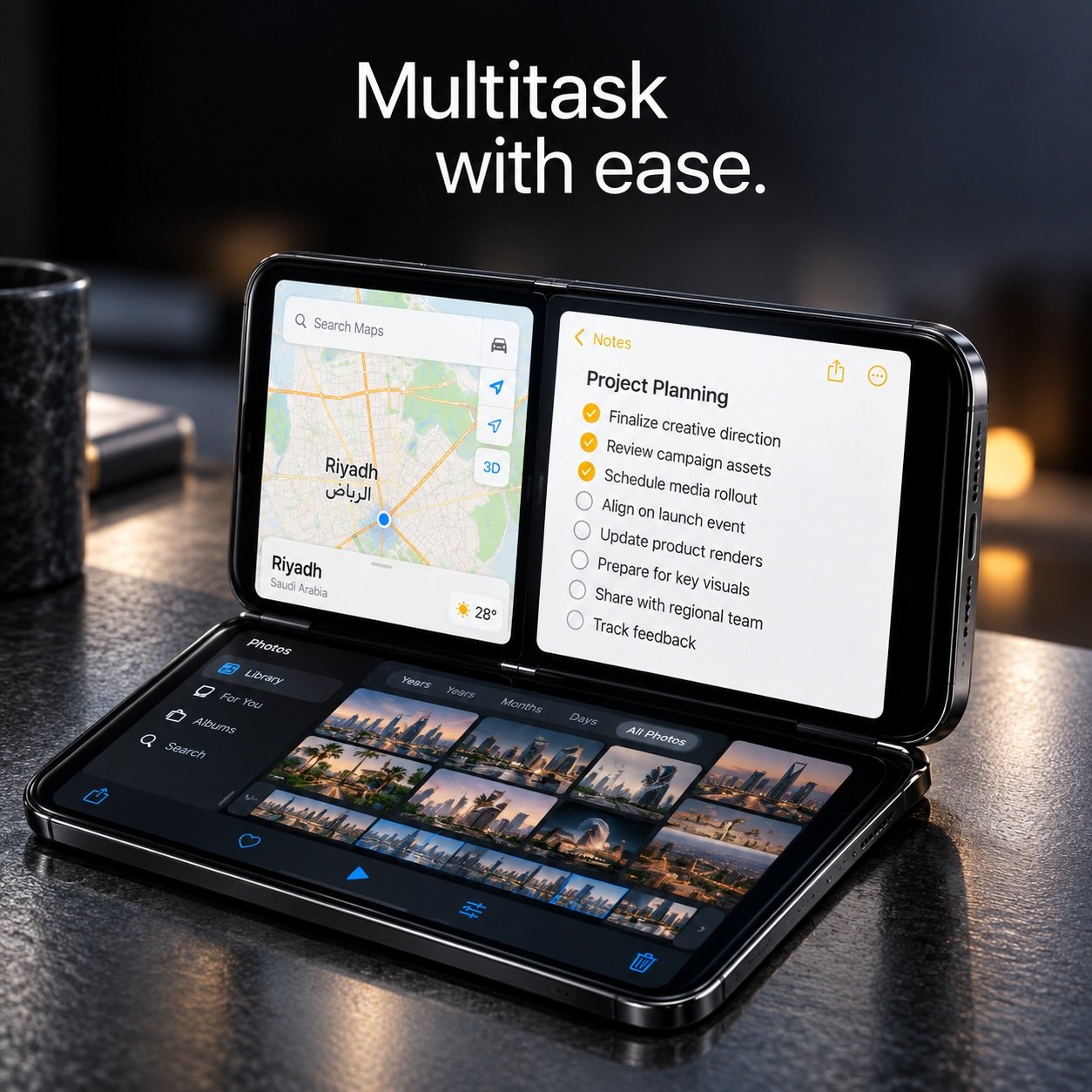 Multitask with ease — imagined interface