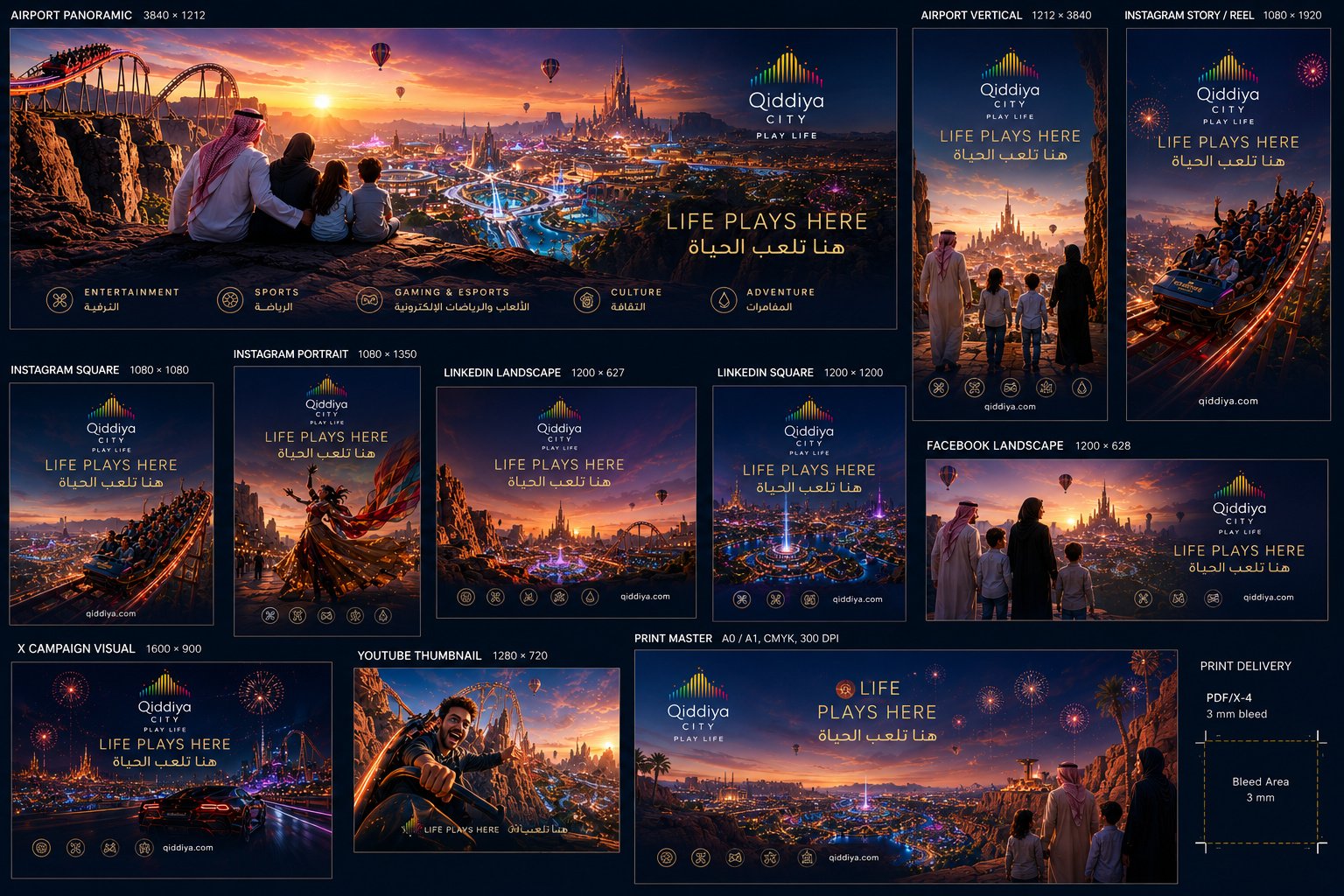 Qiddiya campaign media adaptation overview