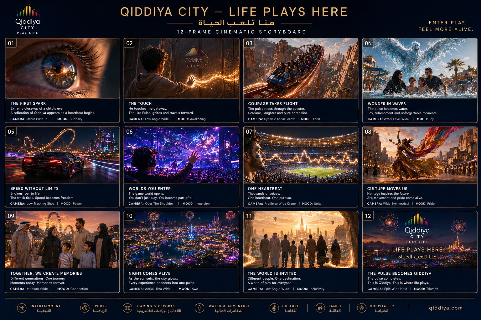 Qiddiya complete storyboard overview