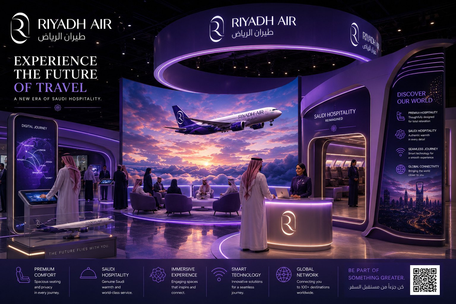 Riyadh Air immersive experiential campaign concept