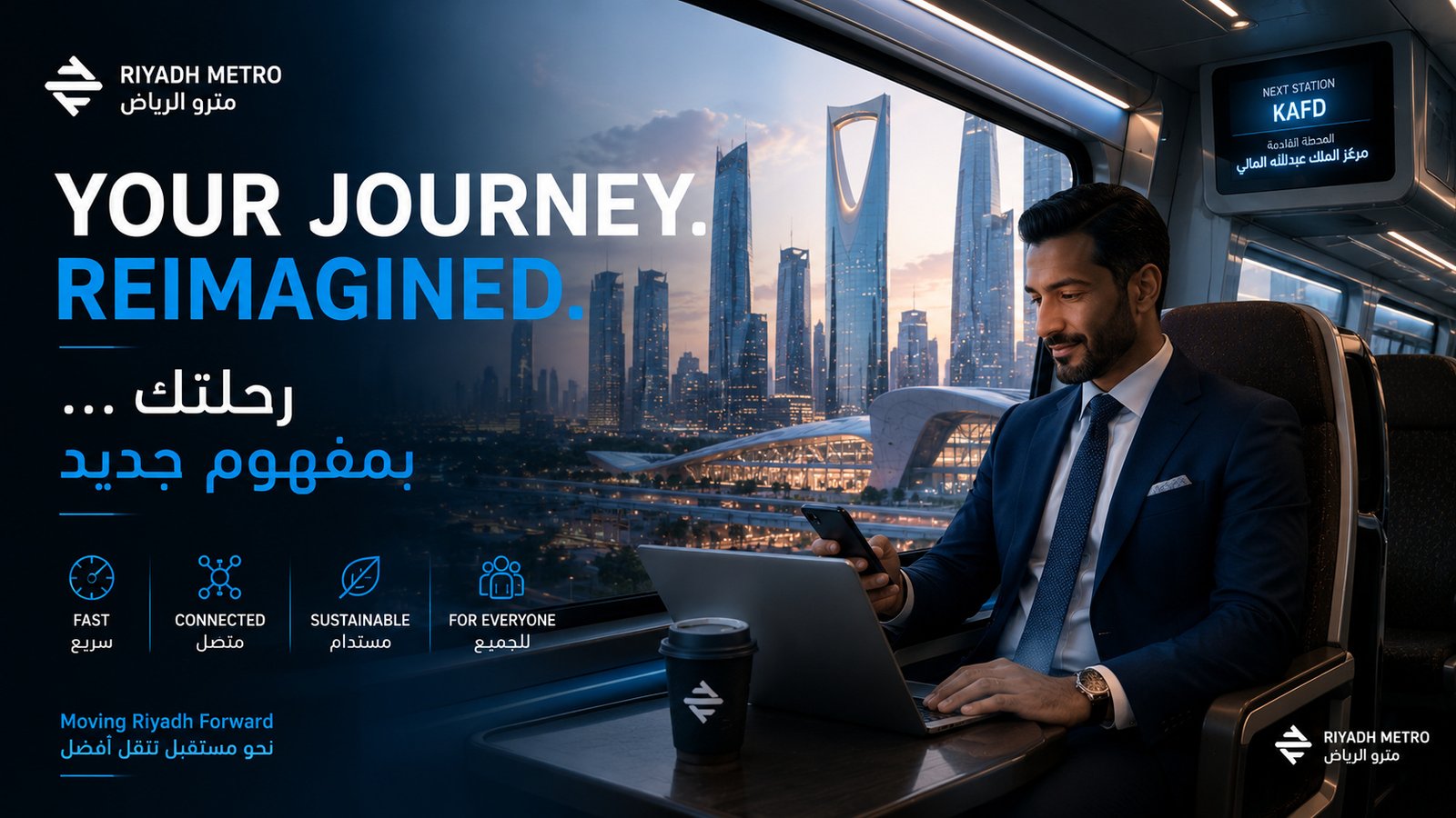 Riyadh Metro — BUSINESS LOUNGE SCREEN