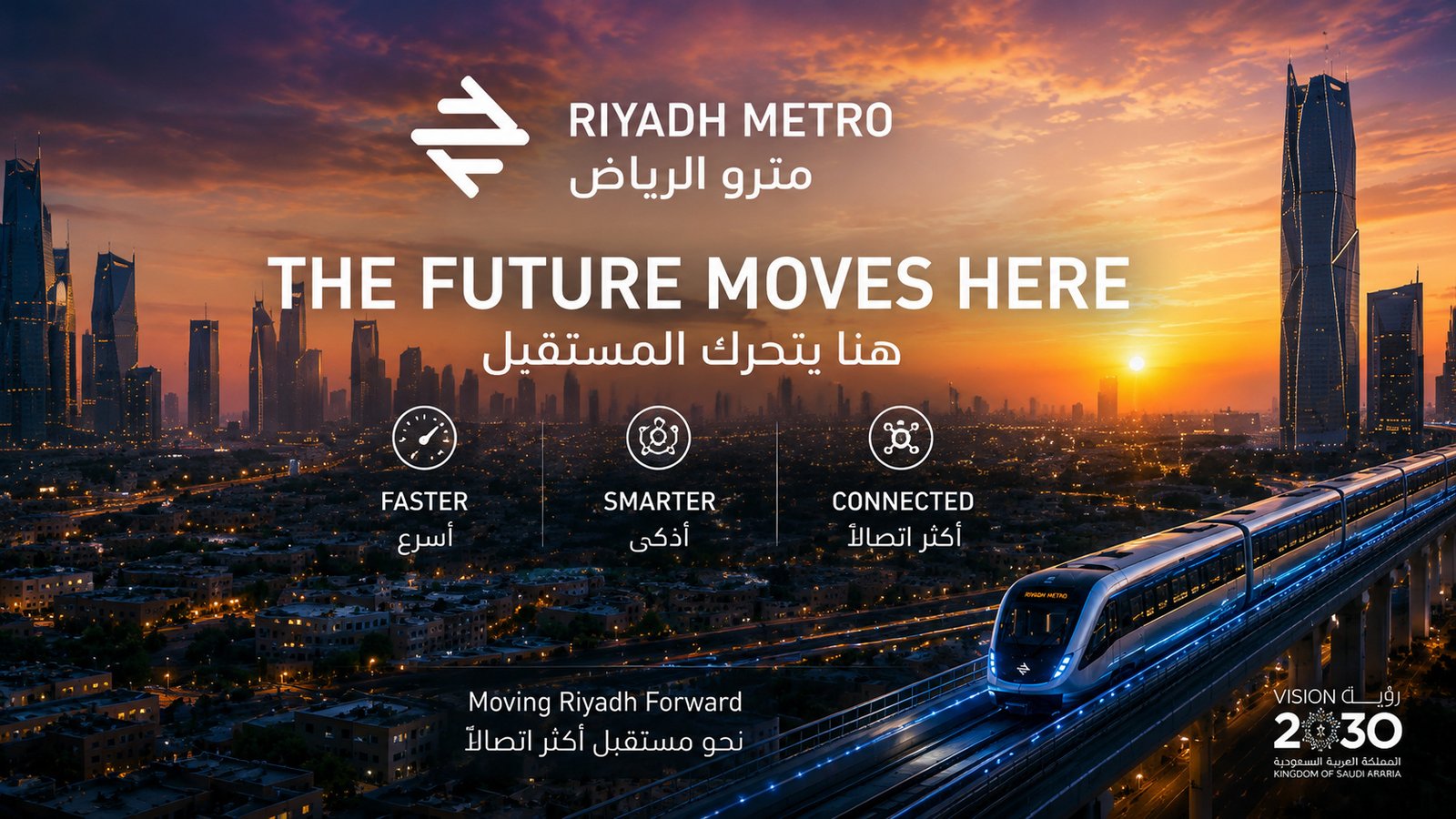 Riyadh Metro The Future Moves Here self-initiated campaign concept