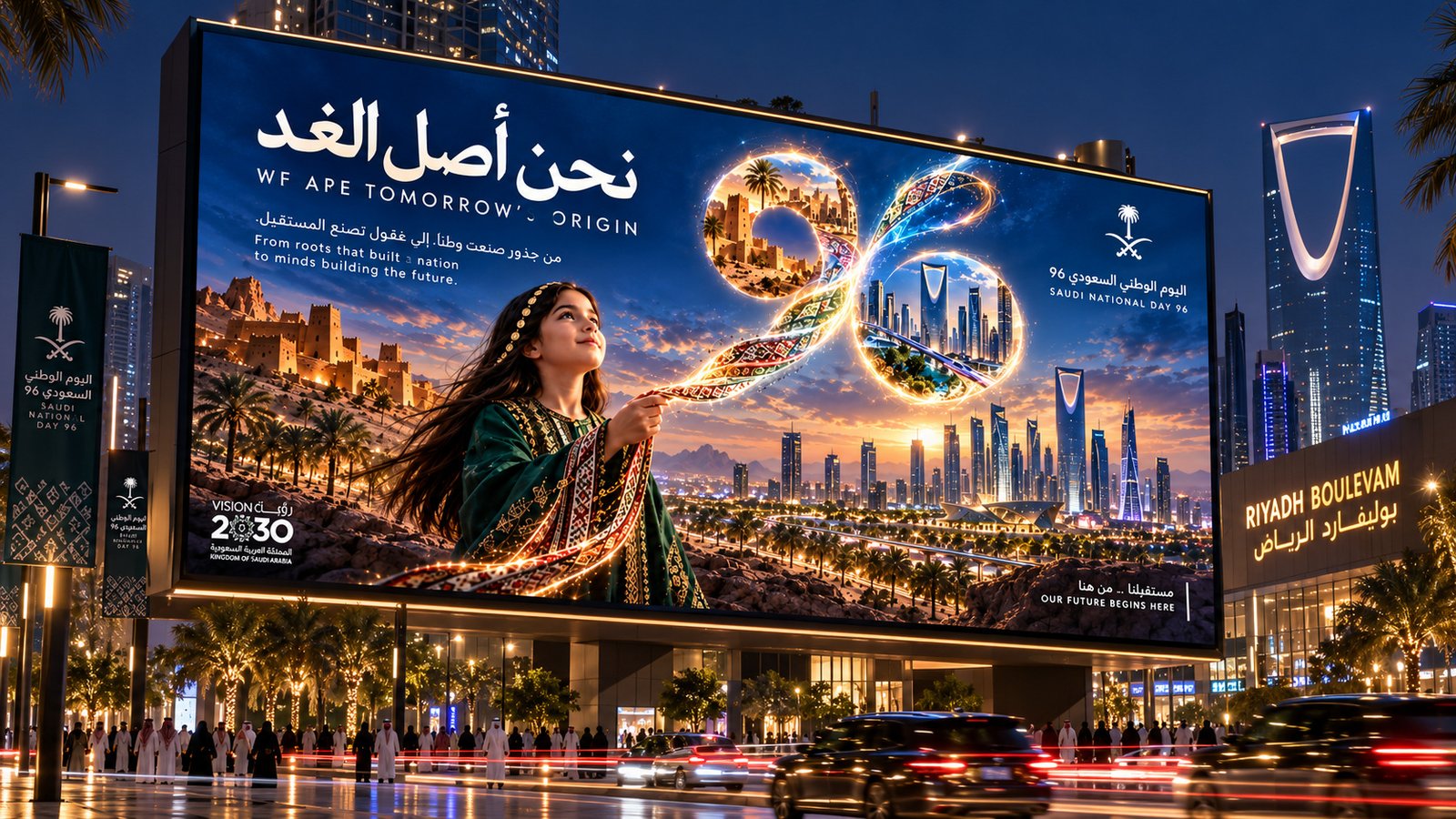 Riyadh Boulevard large-format billboard