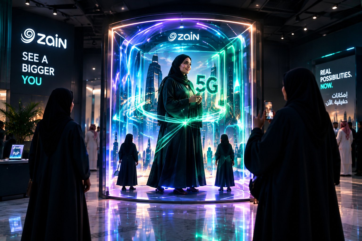 Zain 5G — Interactive portrait installation
