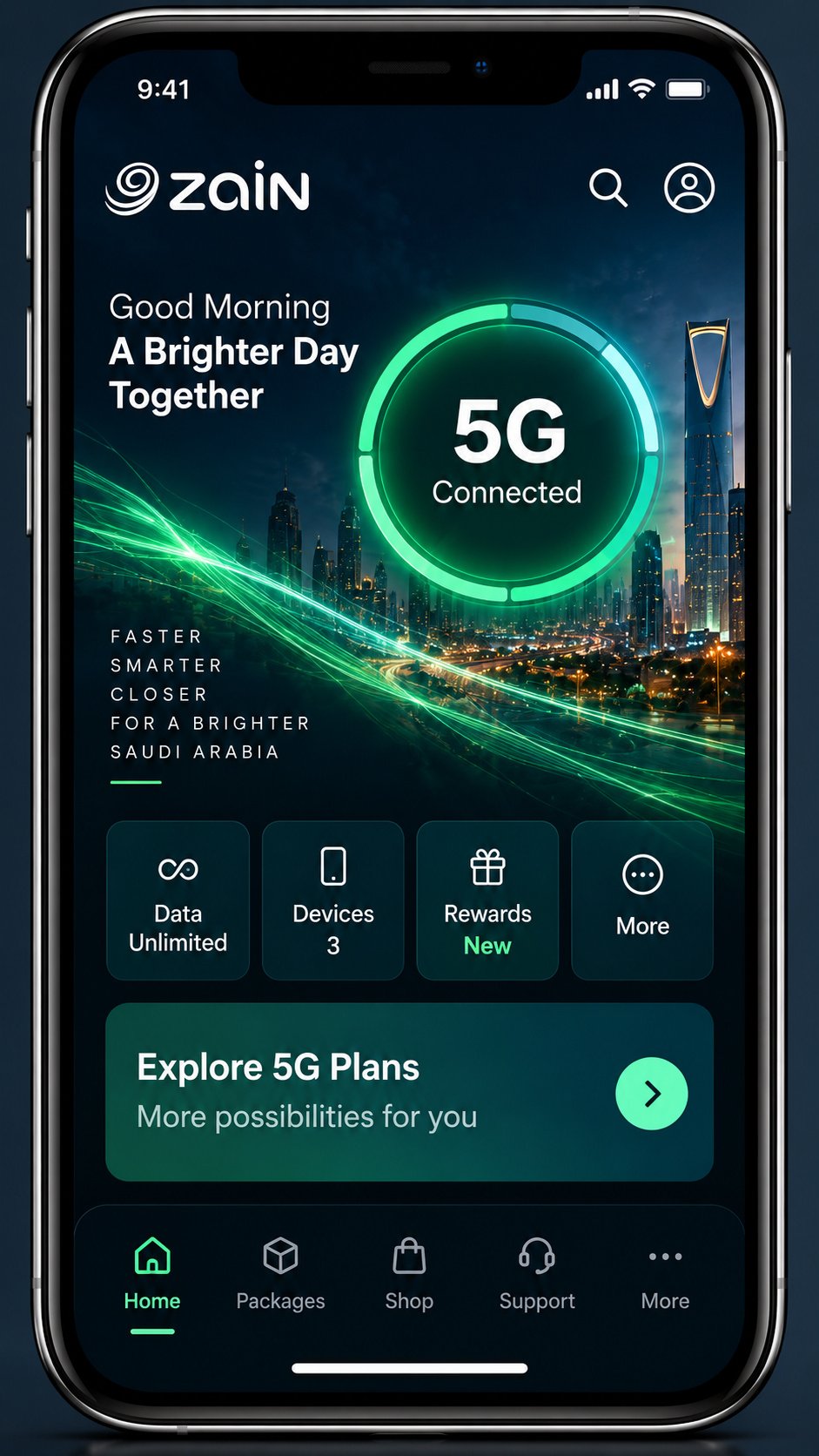 Zain 5G mobile campaign